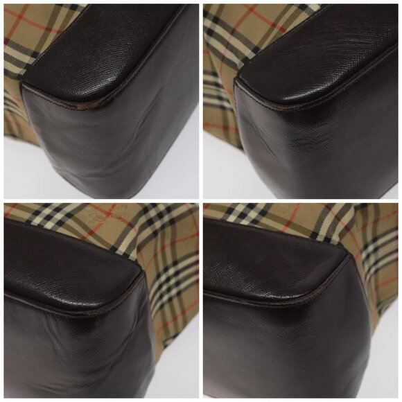BURBERRY Nova Check Tote Bag Canvas Beige Auth BA1922 - Picture 14 of 16